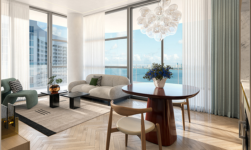 01-Elle-Residences-Miami-Living-and-Dining